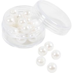 Voksperler, diam. 8 mm, hulstr. 2,3 mm, perlemor, 22 stk./ 1 pk.