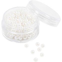 Voksperler, diam. 4 mm, hulstr. 1,5 mm, perlemor, 210 stk./ 1 pk.