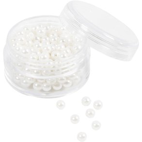 Voksperler, diam. 4 mm, hulstr. 1,5 mm, perlemor, 210 stk./ 1 pk.