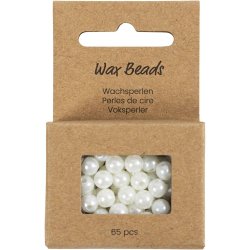 Voksperler, diam. 6 mm, hulstr. 1,9 mm, perlemor, 65 stk./ 1 pk.