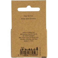 Voksperler, diam. 6 mm, hulstr. 1,9 mm, perlemor, 65 stk./ 1 pk.