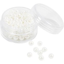 Voksperler, diam. 5 mm, hulstr. 1,7 mm, perlemor, 110 stk./ 1 pk.