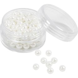 Voksperler, diam. 5 mm, hulstr. 1,7 mm, perlemor, 110 stk./ 1 pk.