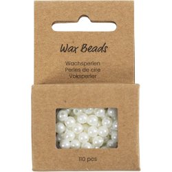 Voksperler, diam. 5 mm, hulstr. 1,7 mm, perlemor, 110 stk./ 1 pk.