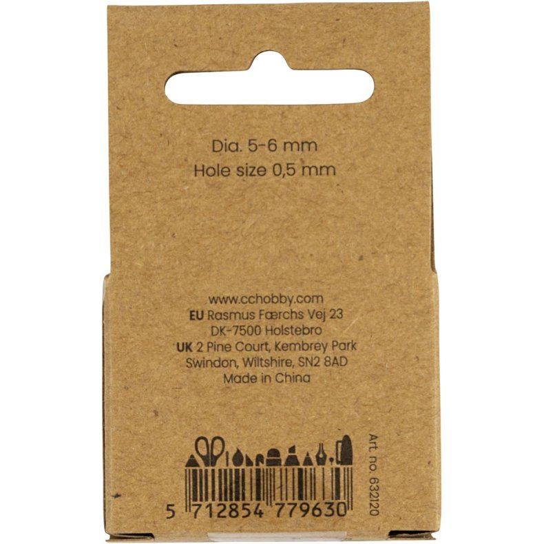 Ferskvandsperler, diam. 5-6 mm, hulstr. 0,5 mm, perlemorsfarver, 60 stk./ 1 pk.