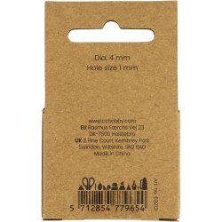 Ferskvandsperler, Gennemboret p&aring; langs, diam. 4 mm, hulstr. 1 mm, perlemor, 40 stk./ 1 pk.