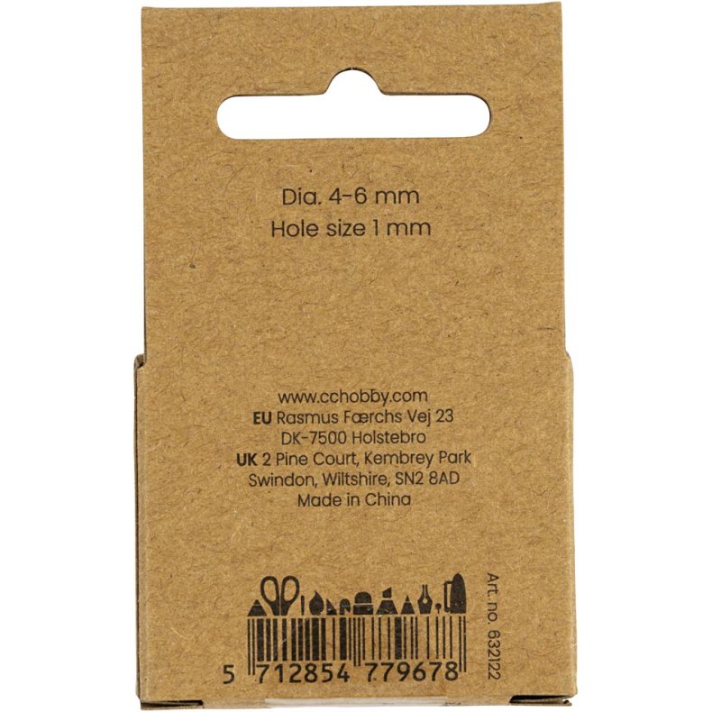 Ferskvandsperler, Gennemboret p&aring; tv&aelig;rs, diam. 4-6 mm, hulstr. 1 mm, perlemor, 55 stk./ 1 pk.