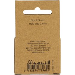 Ferskvandsperler, Gennemboret p&aring; langs, diam. 9-11 mm, hulstr. 2 mm, perlemor, 13 stk./ 1 pk.