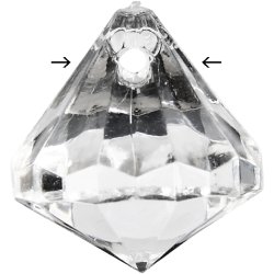 Prisme, str. 17x16 mm, hulstr. 1,2 mm, blank transparent, 43 stk./ 1 pk.