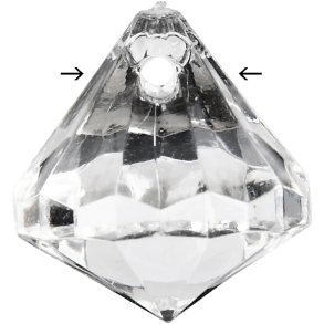 Prisme, str. 17x16 mm, hulstr. 1,2 mm, blank transparent, 43 stk./ 1 pk.