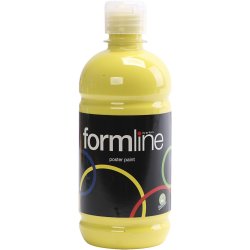 Temperamaling Mat, gul, 500 ml/ 1 fl.