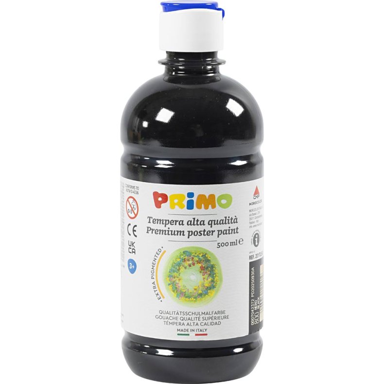 Temperamaling Mat, sort, 500 ml/ 1 fl.