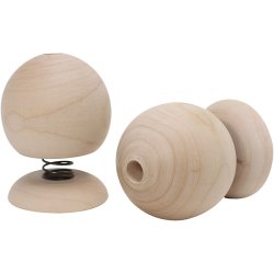 Hoppedihopfigur i tr&aelig;, H: 75 mm, diam. 50 mm, 12 stk./ 1 pk.