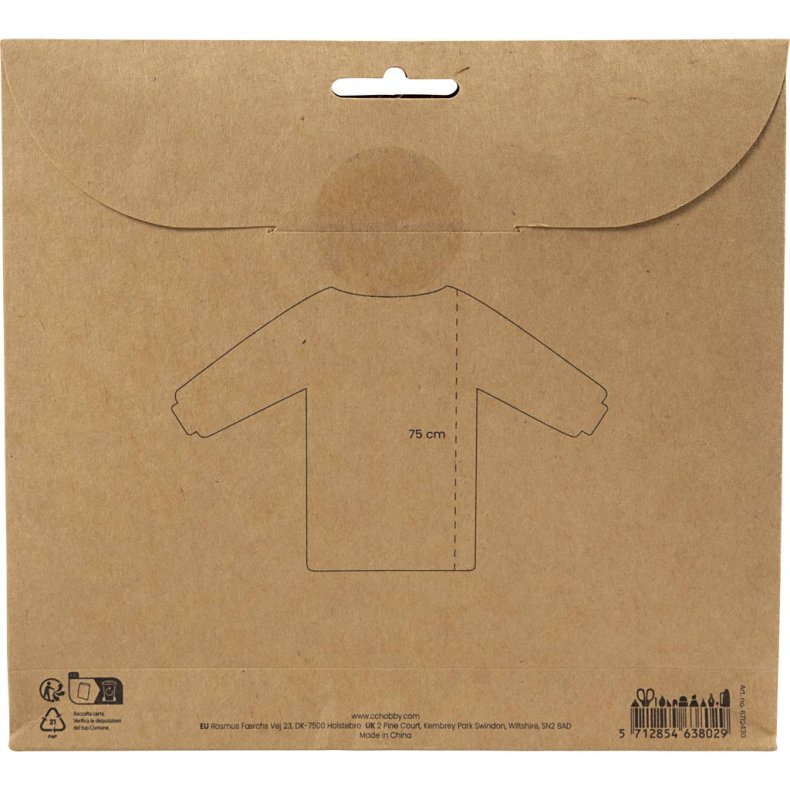 Malerkittel, L: 75 cm, str. 7-12 &aring;r, turkis, 1 stk.