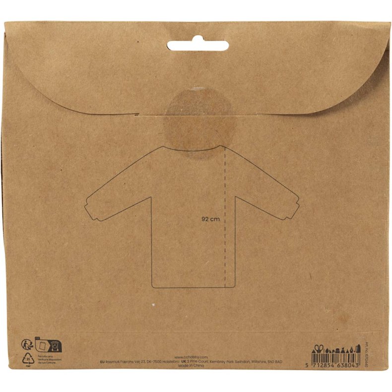 Malerkittel, L: 92 cm, bl&aring;, 1 stk.