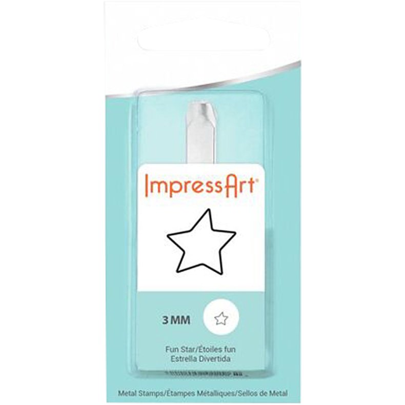 Pr&aelig;gestempel, Stjerne, L: 65 mm, str. 3 mm, 1 stk.