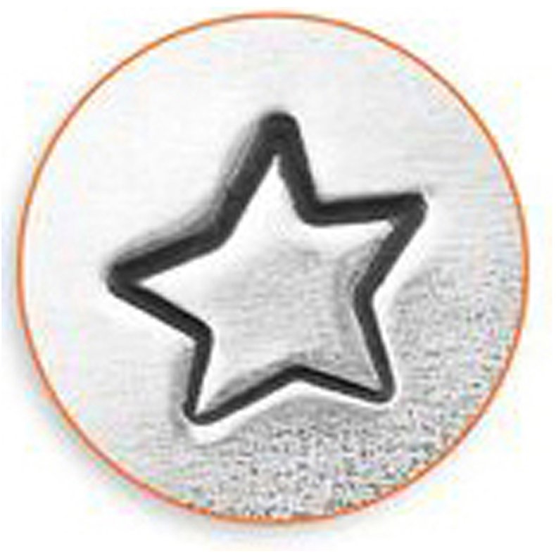 Pr&aelig;gestempel, Stjerne, L: 65 mm, str. 3 mm, 1 stk.