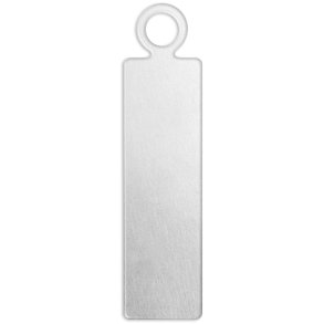 Tag, Rektangel, str. 20x5 mm, hulstr. 1,9 mm, tykkelse 1,3 mm, aluminium, 20 stk./ 1 pk.