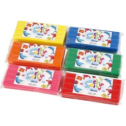 Softy Modellervoks, ass. farver, 6x500 g/ 1 pk.