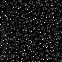 Rocaiperler, diam. 3 mm, str. 8/0, hulstr. 0,6-1,0 mm, sort, 500 g/ 1 pk.
