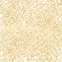 Rocaiperler, diam. 3 mm, str. 8/0, hulstr. 0,6-1,0 mm, elfenben, 500 g/ 1 pk.