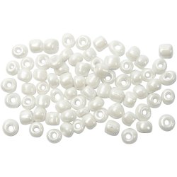 Rocaiperler, diam. 4 mm, str. 6/0, hulstr. 0,9-1,2 mm, perlemor, 500 g/ 1 pk.