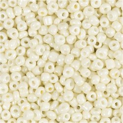 Rocaiperler, diam. 3 mm, str. 8/0, hulstr. 0,6-1,0 mm, perlemor, 25 g/ 1 pk.