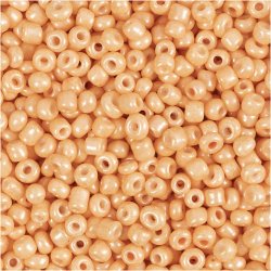 Rocaiperler, diam. 3 mm, str. 8/0, hulstr. 0,6-1,0 mm, peach, 25 g/ 1 pk.
