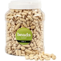 Tr&aelig;perler, str. 5-28 mm, hulstr. 2,5-3 mm, ca. 1462 stk., 850 g, 2 l/ 1 spand