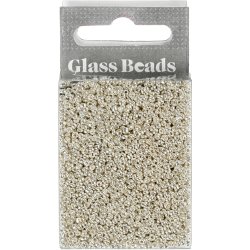 Rocaiperler, diam. 1,7 mm, str. 15/0, hulstr. 0,5-0,8 mm, s&oslash;lv metal, 25 g/ 1 pk.