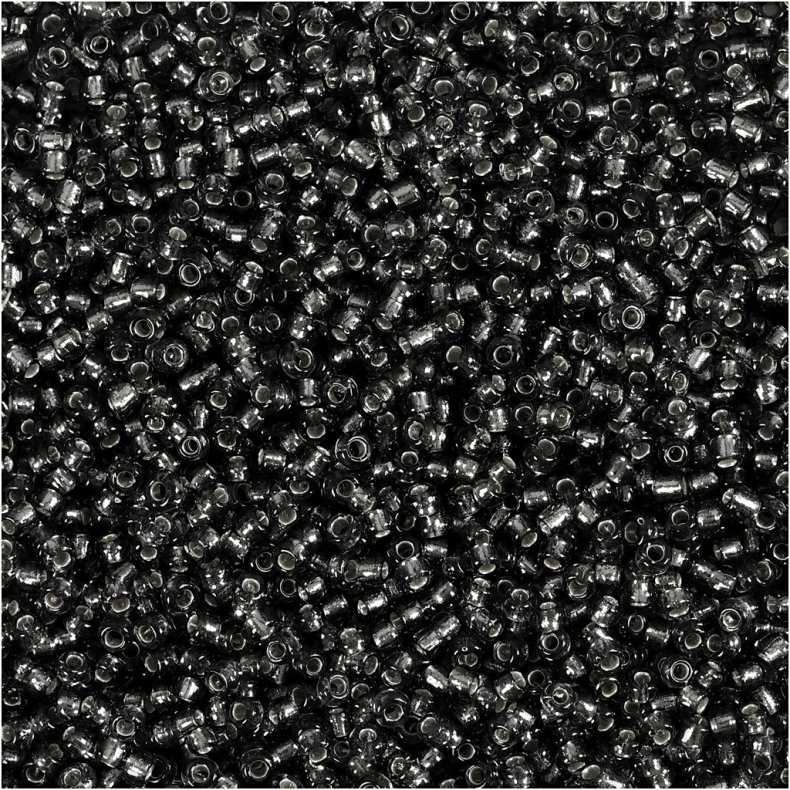 Rocaiperler, diam. 1,7 mm, str. 15/0 , hulstr. 0,5-0,8 mm, gr&aring;gr&oslash;n, 500g/ 1 ps.