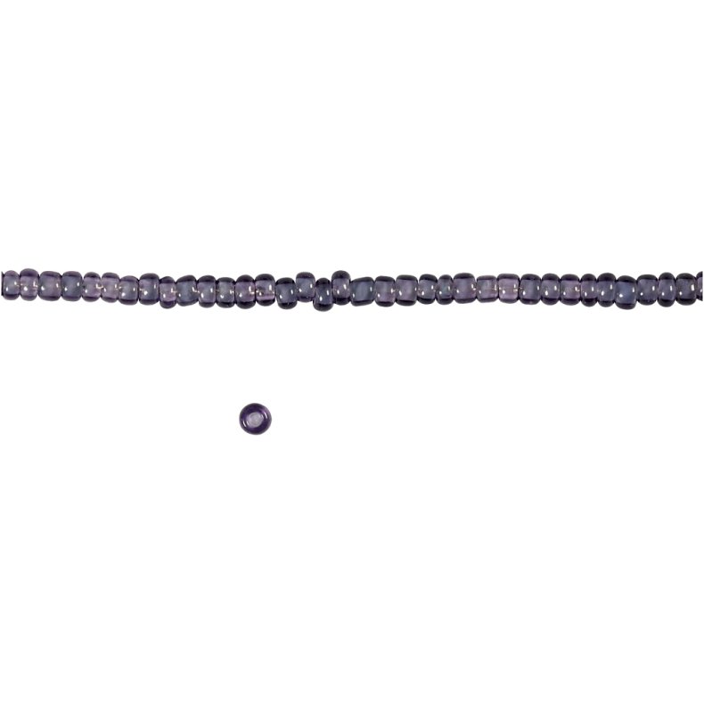 Rocaiperler, diam. 1,7 mm, str. 15/0, hulstr. 0,5-0,8 mm, lilla, 25 g/ 1 pk.