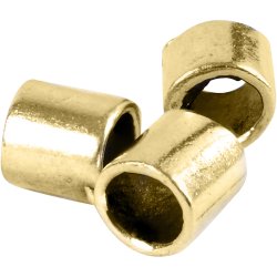 Ender&oslash;r, str. 2x2 mm, hulstr. 1,4 mm, forgyldt, 80 stk./ 1 pk.