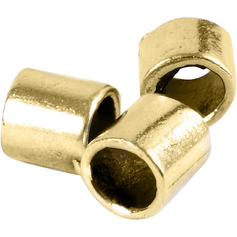 Ender&oslash;r, str. 2x2 mm, hulstr. 1,4 mm, forgyldt, 80 stk./ 1 pk.