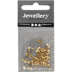 Ender&oslash;r, str. 2x2 mm, hulstr. 1,4 mm, forgyldt, 80 stk./ 1 pk.