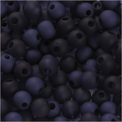 Plastperler, diam. 6 mm, hulstr. 2 mm, ca. 150 stk., bl&aring;, 40 g/ 1 pk.