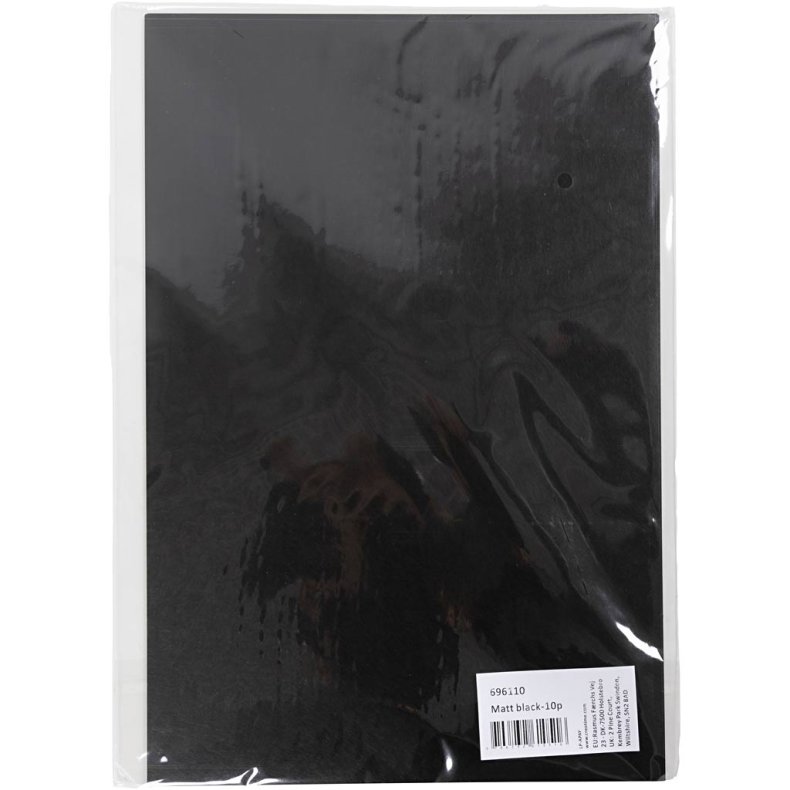 Krympeplader, A4, sort, 10 ark/ 1 pk.