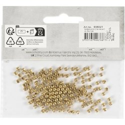 Voksperler, diam. 2,7 mm, hulstr. 0,7 mm, guld, 150 stk./ 1 pk.