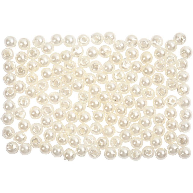 Voksperler, diam. 3 mm, hulstr. 0,7 mm, perlemor, 150 stk./ 1 pk.