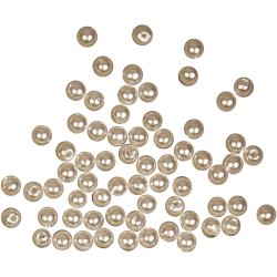 Voksperler, diam. 4 mm, hulstr. 0,7 mm, perlemor, 150 stk./ 1 pk.