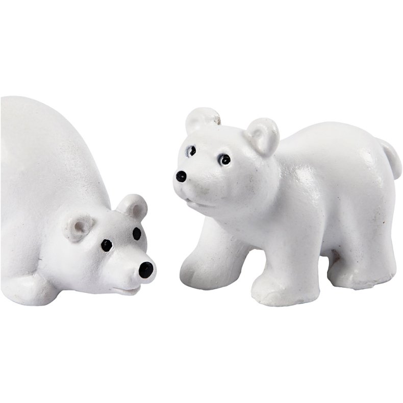 Minifigurer, H: 30 mm, L: 45 mm, hvid, 2 stk./ 1 pk.