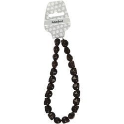 Howlite, diam. 12 mm, hulstr. 1,5 mm, sort, 32 stk./ 1 pk.