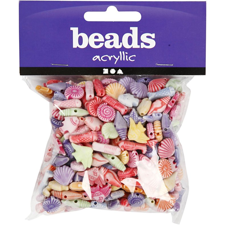 Pastelmix, str. 9-12 mm, hulstr. 1,2 mm, ca. 380 stk., 110 g, 175 ml/ 1 pk.