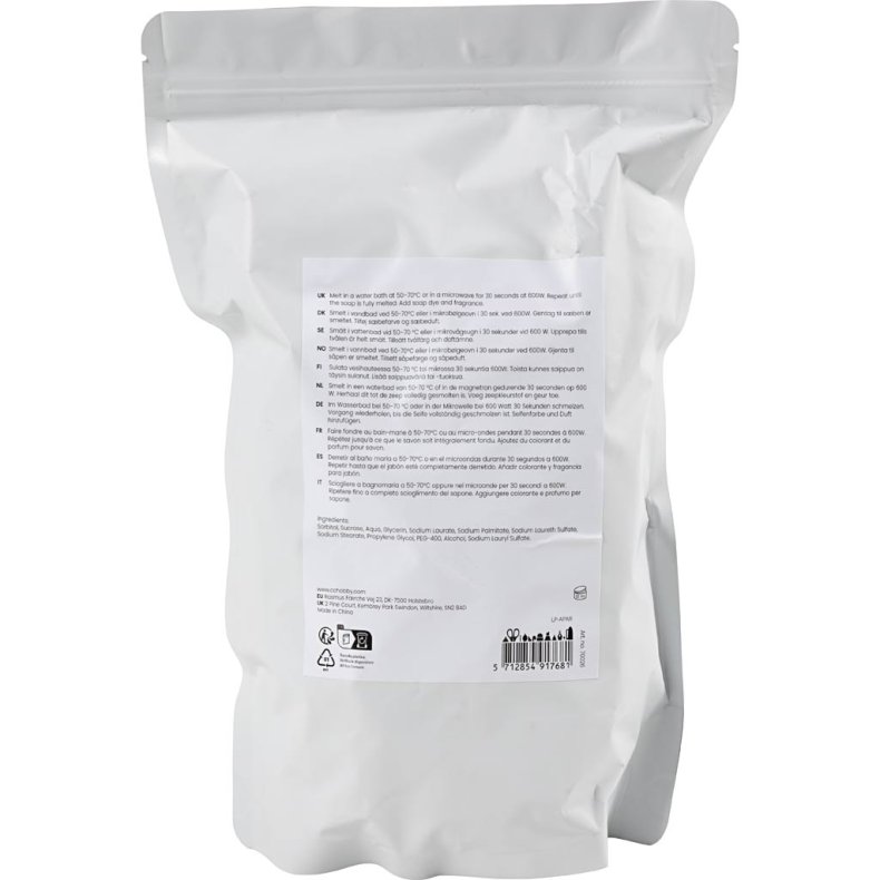 Klar S&aelig;bemasse, Granulat, 1000 g/ 1 pk.