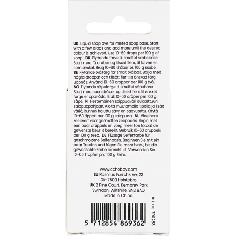 S&aelig;befarve, r&oslash;d, 10 ml/ 1 fl.