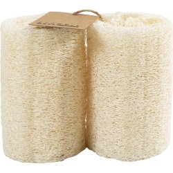 Naturlig Loofah Svamp, L: 10 cm, diam. 5,5-8 cm, lys natur, 2 stk./ 1 pk.