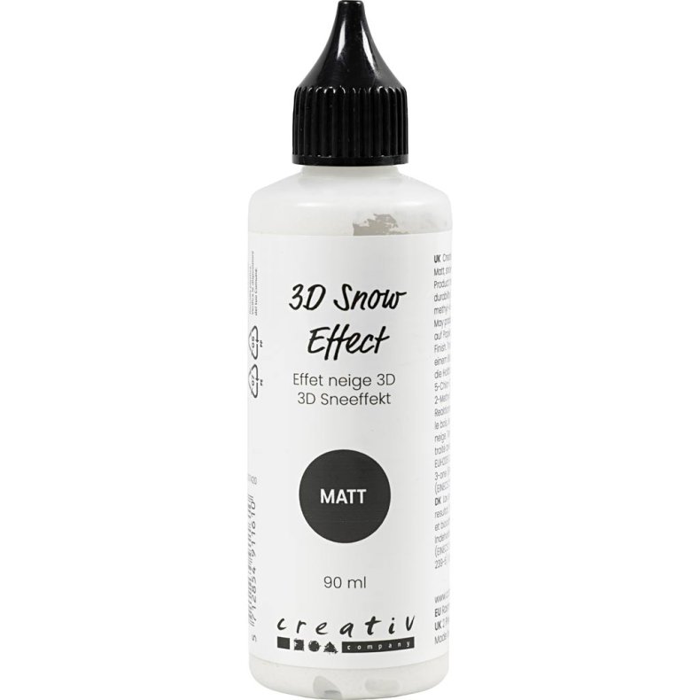 3D Sneeffekt, mat, hvid, 90 ml/ 1 fl.