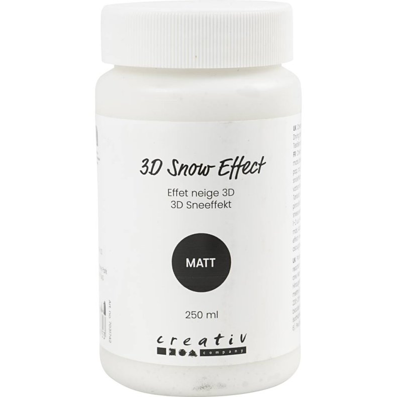 3D Sneeffekt, mat, hvid, 250 ml/ 1 ds.