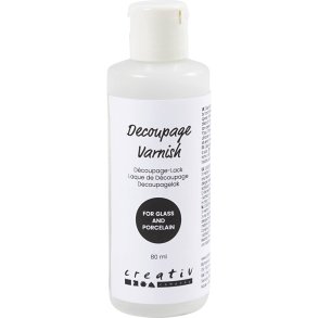 Decoupagelak, Til glas og porcel&aelig;n, 80 ml/ 1 fl.