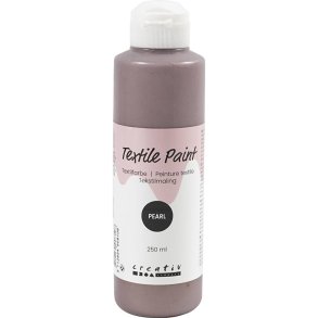 Tekstilmaling, perlemor, d&aelig;kkende, brun, 250 ml/ 1 fl.